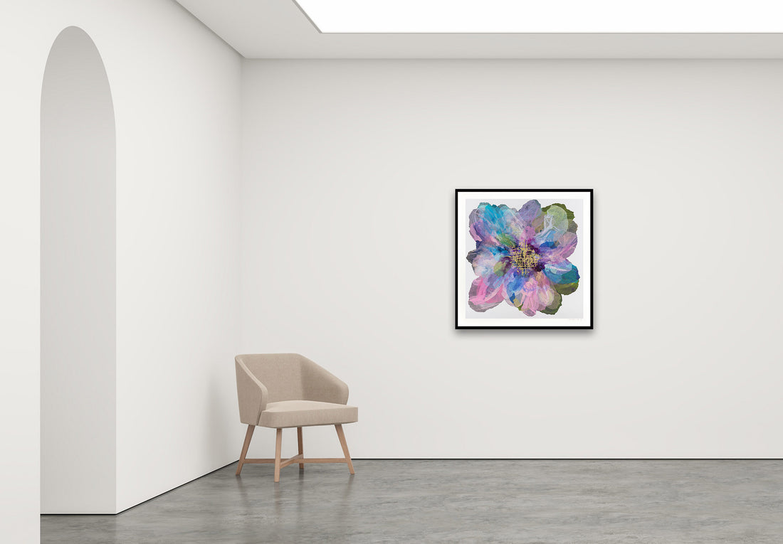 Antoinette Ferwerda | Wild Champagne Poppy - Medium, limited edition fine art reproduction in a black frame