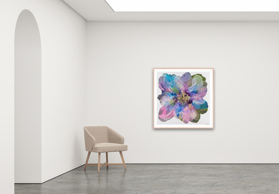 Antoinette Ferwerda | Wild Champagne Poppy - Large, limited edition fine art reproduction in a natural oak frame