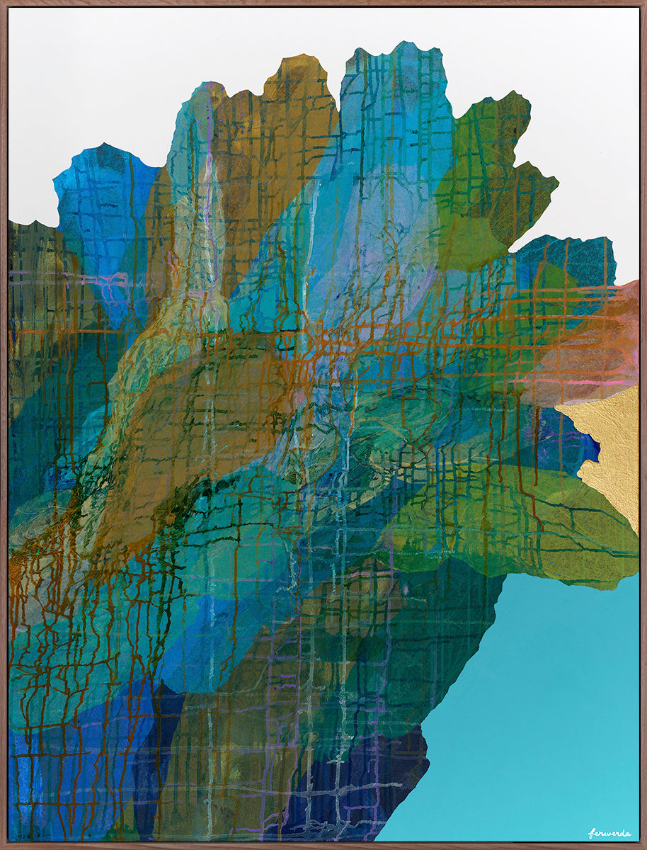 Antoinette Ferwerda | Windmill Grass II (2022) - Original artwork, framed in natural oak (129cm x 99cm)